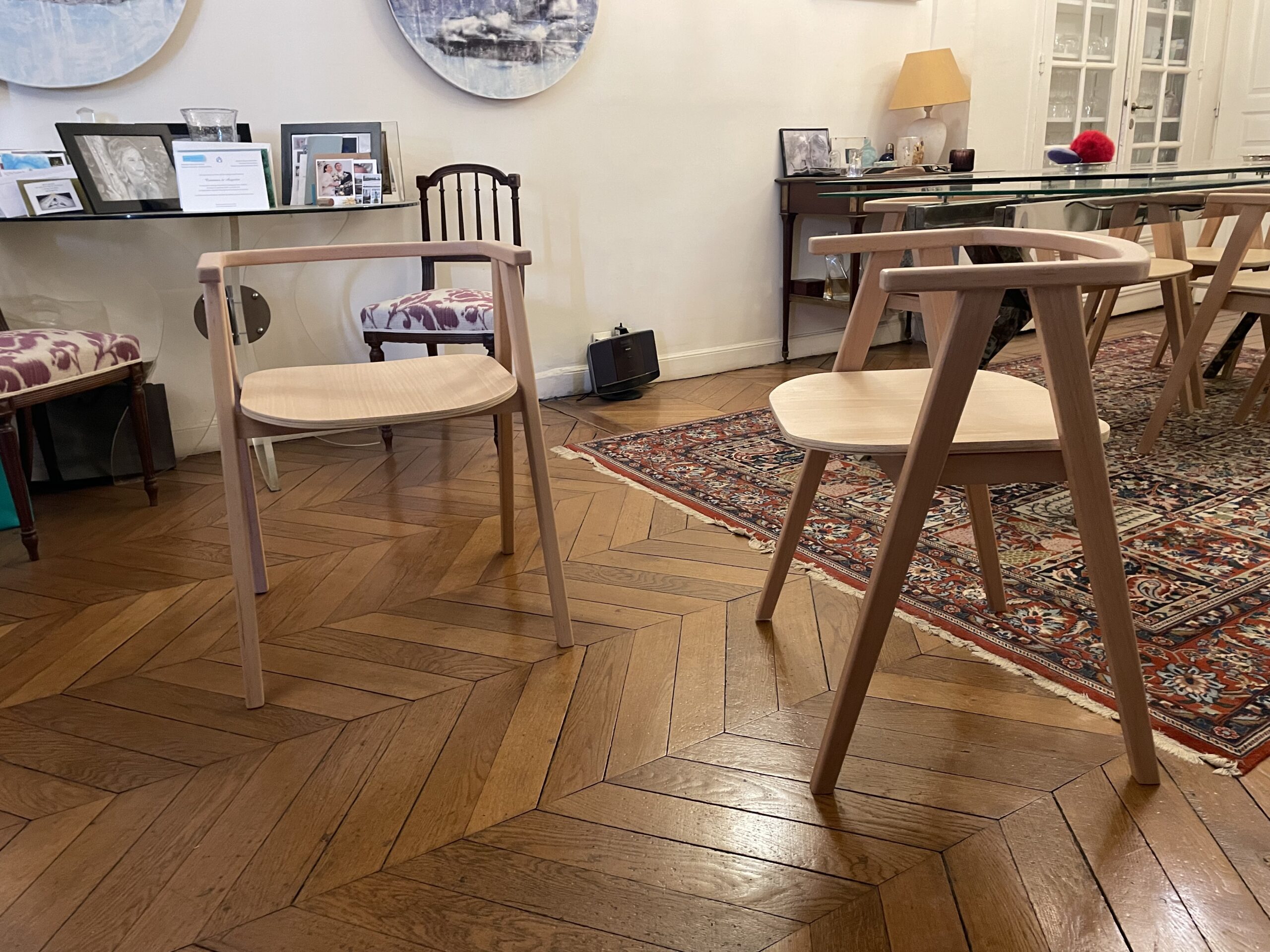 Chaises de style nordique en Hêtre massif